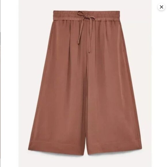Aritzia Babaton Luiz Culottes Mocha Brown XXS | Wide-Leg Cropped Pant‎ - Picture 6 of 16